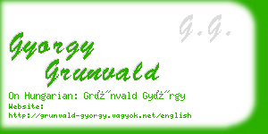 gyorgy grunvald business card